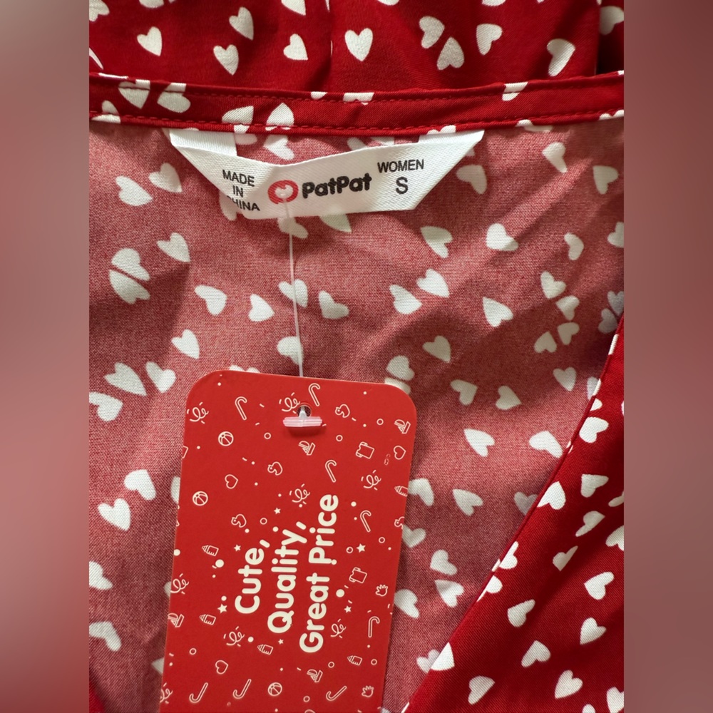 NWT - Pat Pat - Mommy and Me Red Dress with White Hearts - Size Small - Picture 10 of 16
